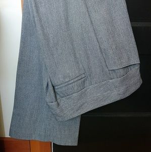Gray textured Express Editor flare pants 6R
